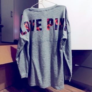 VS PINK FLORAL SWEATSHIRT